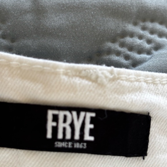 Frye Women’s White Straight Leg Jeans Size 8/29 Stretch Denim Classic - Picture 5 of 8